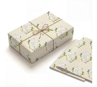 Amalfi Lot de 2 feuilles de papier cadeau citron et rose blanche, 49,5 x 69,8 cm