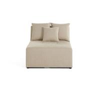Amalfi - module d'assise sans accoudoirs - 1 place - en tissu - Beige