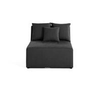 Amalfi - module d'assise sans accoudoirs - 1 place - en tissu - Gris foncé