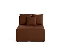 Amalfi - module d'assise sans accoudoirs - 1 place - en tissu - Terracotta