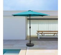 Amalfi - Parasol Droit Rond Led 2,66 X 2,66 M Bleu Bleu