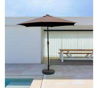 Amalfi parasol droit rond led diamètre 2,7 m chocolat