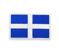 Amalric Patch Pavillon Marine Marchande Brodé Scratch 5x8 cm Drapeau France | Patch rectangulaire brodé du pavillon de la marine marchande française