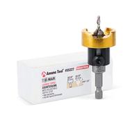Amana Tool 55227 Fraise conique à pointe en carbure sans brûlure et sans marquage, butée de profondeur réglable avec BB anti-poussée, foret 3/8 D x 1/8 D x 1/4 pouce à dégagement rapide Hex SHK