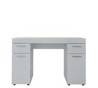 AMANDA - Bureau mélaminé coloris blanc avec 2 tiroirs et deux placards. L - H - P : 120| 76 | 41 cm.