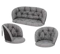 Amanda Coussin Fauteuil rotin, Coussin Fauteuil Jardin, Coussin de Chaise, Coussin Chaise Cocon, Coussin Banc de Jardin - Gris