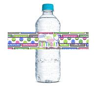 Amanda Creation Lot de 20 étiquettes autocollantes étanches pour bouteille d'eau sur le thème de la raquette de tennis de 4,4 x 21,6 cm