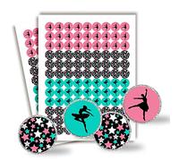 Amanda Creation Lot de 300 étiquettes autocollantes pour fête d'anniversaire sur le thème de la danse sur le thème de la danse, 1,9 cm pour baisers au chocolat - Idéales pour les cadeaux de fête, les joints d'enveloppe et les sacs à friandises