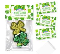 Amanda Creation Luckier Than a Four Leaf Clover Happy St. Patrick's Day Lot de 20 décorations pour sacs à friandises avec 20 sacs autocollants également inclus