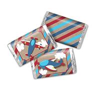 Amanda Creation Up & Away Lot de 45 mini étiquettes autocollantes pour fête prénatale Motif avion 3,6 x 6,6 cm