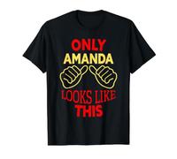 Amanda Designs Fruit of Loom Original T Seule Amanda Ressemble à ce drôle de prénom d'Amanda T-Shirt Graphique avec Valeur, Homme, Noir, XL Homme (Lot de 1)