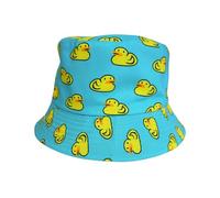 Amanda Jacobs Chapeau seau réversible en forme de canard | Chapeau bob tendance chapeau de pêcheur d'extérieur pliable pour homme et femme, Bleu moyen, Taille unique