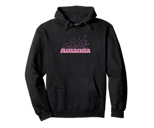 Amanda - Joli prénom féminin avec des Oiseaux Sweat à Capuche