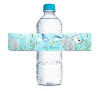 AmandaCreation - Lot de 20 étiquettes autocollantes pour bouteille d'eau - 4,4 x 21,6 cm