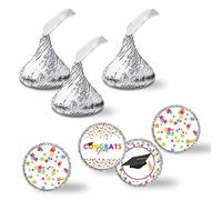AmandaCreation, Lot de 300 étiquettes autocollantes en forme d'étoile avec confettis pour fête de remise de diplôme, 1,9 cm