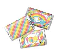 AmandaCreation Lot de 45 mini étiquettes autocollantes à enrouler sur le thème du flotteur de piscine licorne pour enfants, 3,6 x 6,6 cm, idéales pour les cadeaux de fête