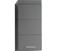 AmandaMandoBea Armoire murale de rangement pour salle de bain, 1 porte, gris, gris agave brillant.