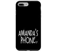 Amanda's Phone Nom personnalisé Amanda Blanc Noir Coque pour iPhone 7 Plus/8 Plus