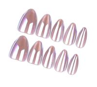 Amande Presse Sur Des Ongles Designs Brillants Faux Bâtons En 12 Tailles Conseils Français Pour Décoration Diys