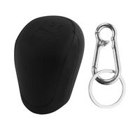 AMANDELIZABE 1 housse de levier de vitesse ronde en silicone souple antidérapant pour voiture, noir