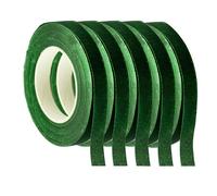 AMANDELIZABE 5 Rouleaux Fleuriste Ruban Vert, Auto-adhésif Rubans Floraux, Floratape pour Bouquet, Emballage de Fleurs Tige, DIY Fabrication Artisanale, Guirlande, Mariage