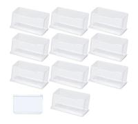 AMANDELIZABE Lot de 10 porte-cartes et 1 collection de feuilles A6 visite - Boîte robuste et d'affichage pour cartes de visite