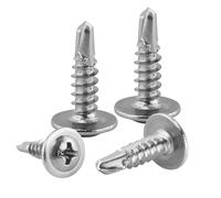 AMANDELIZABE Lot de 105 vis autotaraudeuses en acier inoxydable, M4.2 x 16 mm, tête Phillips, pour tôle, aluminium, bois