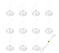 AMANDELIZABE Lot de 11 ventouses avec 20 fermetures éclair réglables pour aquarium, fixation de mousse, crevettes, nid d'évasion