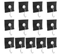 AMANDELIZABE Lot de 13 œillets de passepoil pour rail de 5/6 mm, 7/8 mm, crochets de barre de passepoil RV, crochets de store, crochets pour store, caravane, camping (noir)