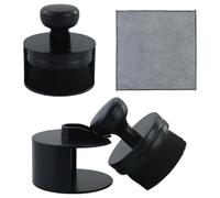 AMANDELIZABE Lot de 2 brosses applicatrices de brillant pour pneus de voiture, brosses de détaillage de pneus, brosse pour pneus de voiture, brosse de nettoyage de pneus avec support, brosse de