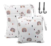AMANDELIZABE Lot de 2 sacs humides pour couches en tissu pour bébé (arc-en-ciel), Arc-en-ciel, Simplicité :
