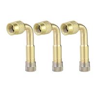 AMANDELIZABE Lot de 3 rallonges de valve coudées à 90 ° - En cuivre - Parfait pour voiture, moto, vélo et scooter