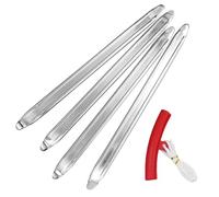 AMANDELIZABE Lot de 4 fers de montage, démonte-pneus de vélo, 30 cm, en acier haute résistance, outils de montage de pneus pour moto, vélo, chariot, scooter, avec 1 housse de protection rouge