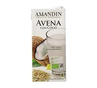Amandin Boisson végétale à l'avoine non sucrée avec noix de coco 6x1L
