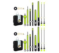 amangul 1/2 pièces de mécanisme d'horloge silencieux, pièces de rechange pour moteur à piles