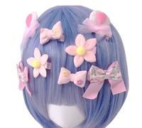 amangul Barrettes à cheveux décontractées en forme de fleur colorée avec nœud coloré tendance des années 2000 pour bouquets (comme indiqué)