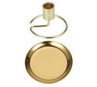 amangul Bol à bâtonnets d'herbes et d'encens avec cendrier pour méditer, décoration intérieure (disque doré de 10 cm)