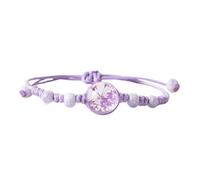 amangul Bracelet tressé réglable en perles de verre et céramique - Cordon ciré - Accessoire de poignet pour elle