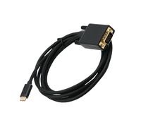 amangul Câble adaptateur USB 3.1 type C mâle vers VGA mâle 78,7 cm FullHD vidéo pour ordinateur de bureau et projecteurs