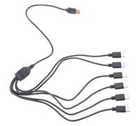 amangul Câble De Chargement USB C 1 À 6 Adaptateur Type À Séparateur Portable Pour Téléphone Portable Et Tablette Chargeur Mâle C 0.5m/1.5m