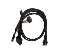 amangul Câble de transmission externe SFF8654 (8i) vers 2 x SFF8639 NVME pour serveur de données 12/24 Gbps