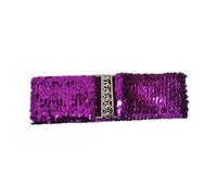 amangul Ceinture de taille, corset à paillettes large ceinture décorative élastique pour femme, violet, The Belt Is About 7.5Cm Wide And 50Cm Long