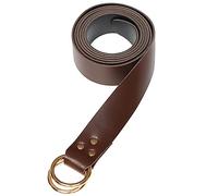 amangul Ceinture large, ceinture médiévale Keltic double anneaux ceinture vintage chevalier sangle circulaire pour homme et femme ceinture unisexe accessoire de costume, marron foncé, taille unique