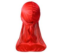 amangul Chapeau de pirate à longue queue pour homme - Confortable - Séchage rapide - Pour tresses et dreadlocks, Rouge, XL-4XL