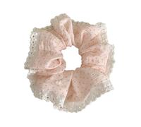 amangul Chouchous élastiques en dentelle à pois en tissu doux et respirant pour queue de cheval - Accessoire de cheveux tendance pour femmes et filles (comme indiqué)