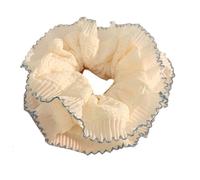 amangul Chouchous en dentelle populaire double couche élastique pour événements formels grands chignons élastiques à cheveux pour tenue formelle et de loisirs (dentelle bleue)
