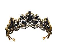 amangul Coiffe couronnée en cristal pour filles et femmes - Coiffe de reine avec strass - Accessoires de mariage, Height 5.5*curved surface 27cm, Cristal