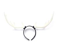 amangul Coiffe en corne de cerf pour femme - Serre-tête d'élan pour Halloween, Noël, pour cosplay créatif - Blanc