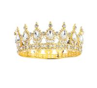 amangul Couronne pour femme - Pour adultes - En alliage et strass - Pour mariage, anniversaire, bal de fin d'année, concours de beauté, 13CM 6CM, Cristal