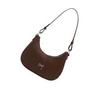 amangul Élégant sac à bandoulière pour femme avec motif papillon, sac à main compact en cuir PU, sacs à main décontractés pour le bureau, marron, One Size